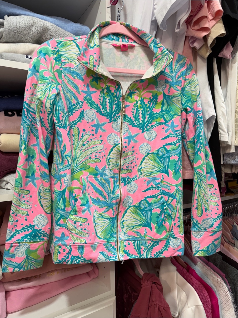 Lilly Pulitzer zip front jacket size XS, excellent!